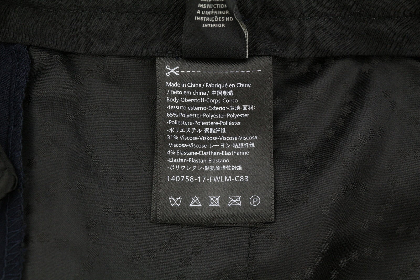 Blue Polyester Trousers
