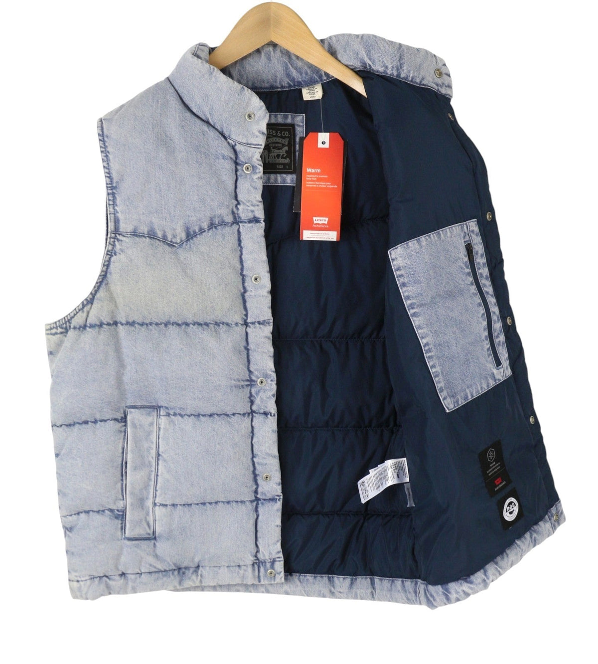 Blaue Jeansweste