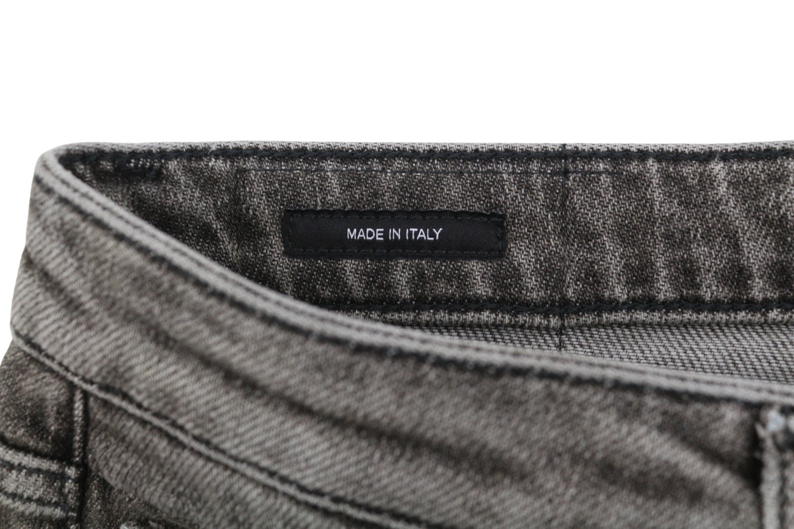 R13 Boy Straight Women Jeans 26 Abbey Black Whiskers Faded Distress Cropped Ps26