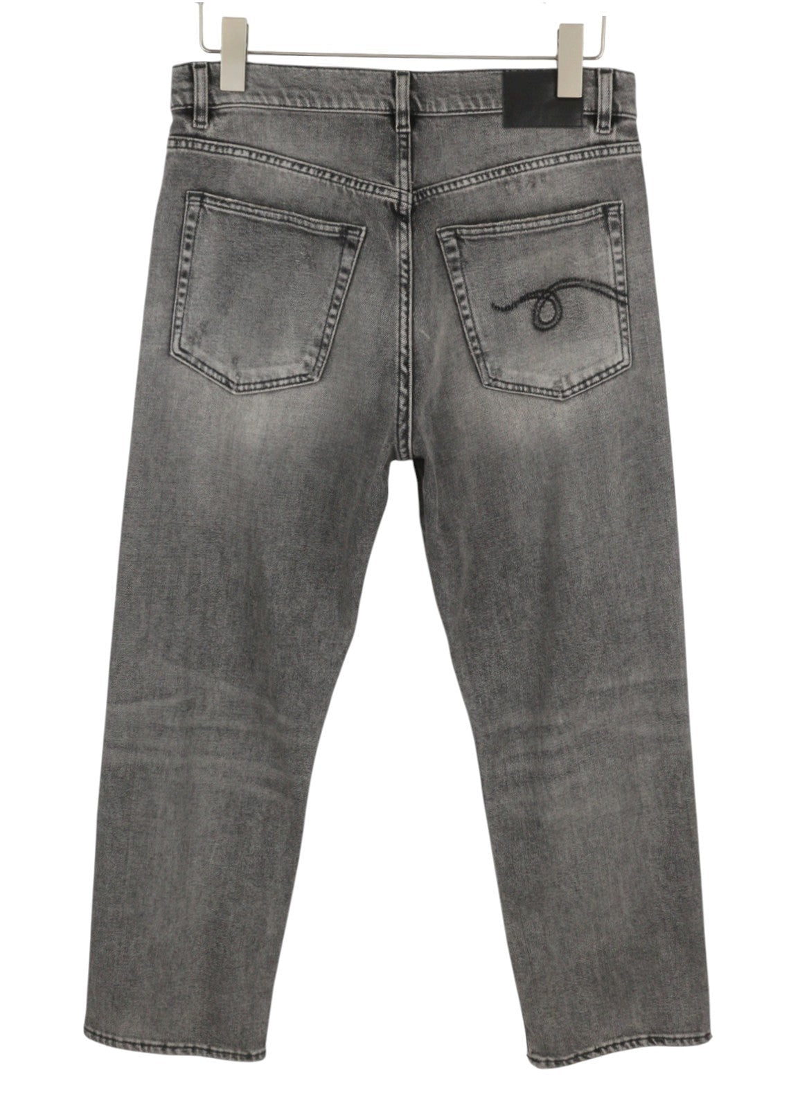 R13 Boyfriend дамски дънки 27 Vintage Grey Faded Distress Cropped Ps26 Rrp595