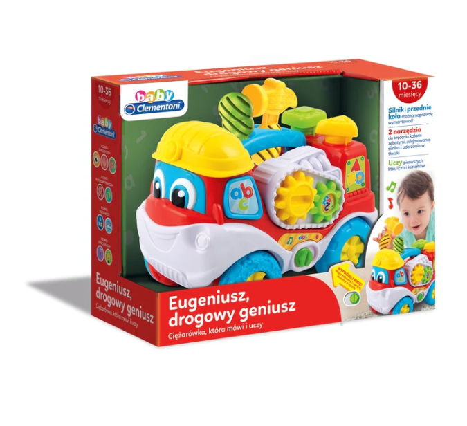 Interactive Truck “eugenius The Road Genius” With Screwdriver And Hammer Polish Language Clementoni 50110
