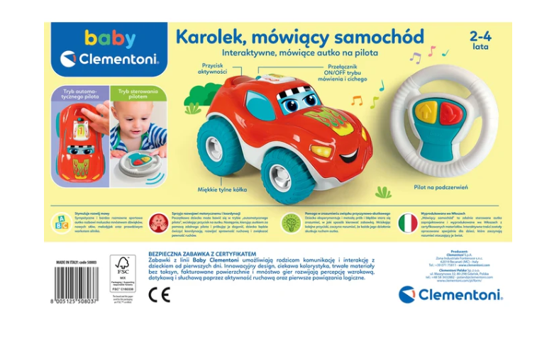 Remote-controlled Talking Karolek Polish Language Clementoni 50803