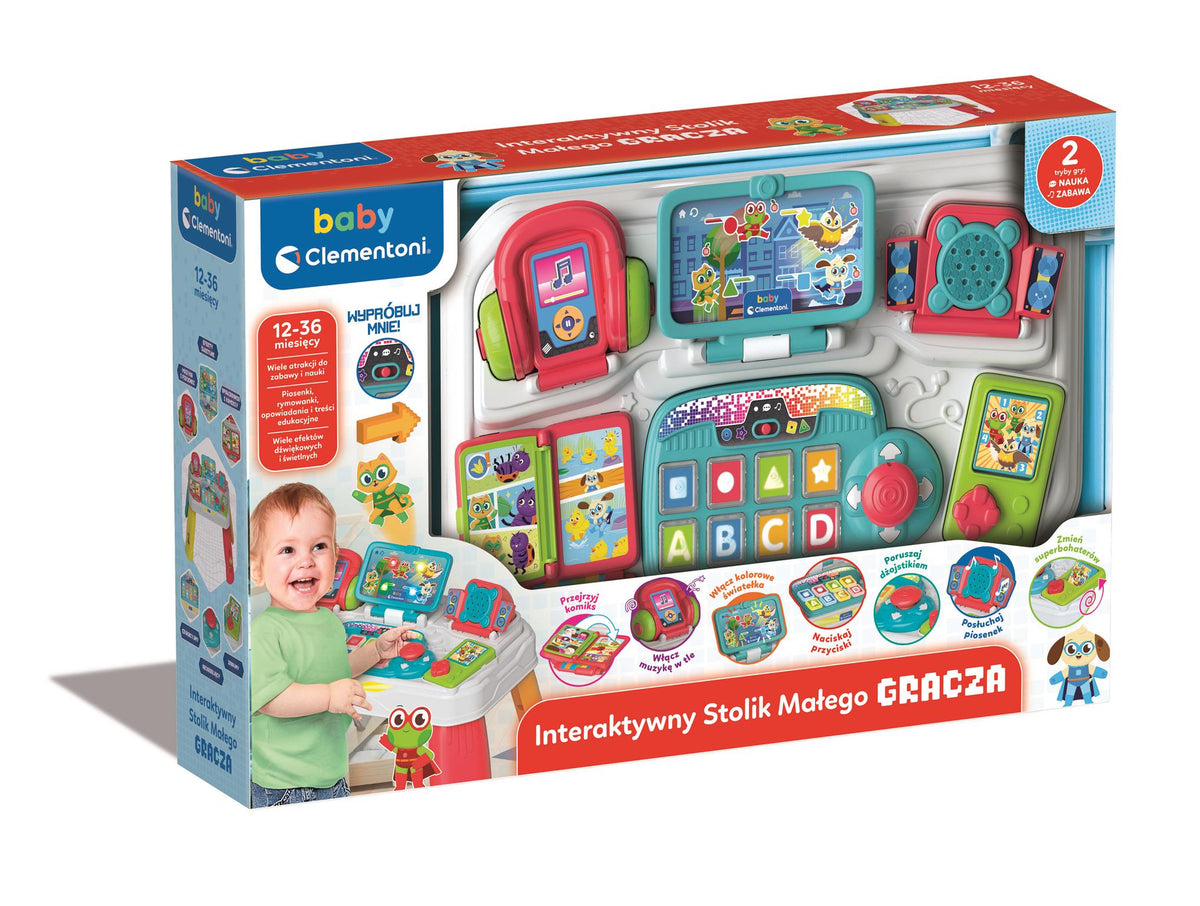 Interactive Little Gamer Desk Puppies Sounds & Lights Polish Language Clementoni 50385