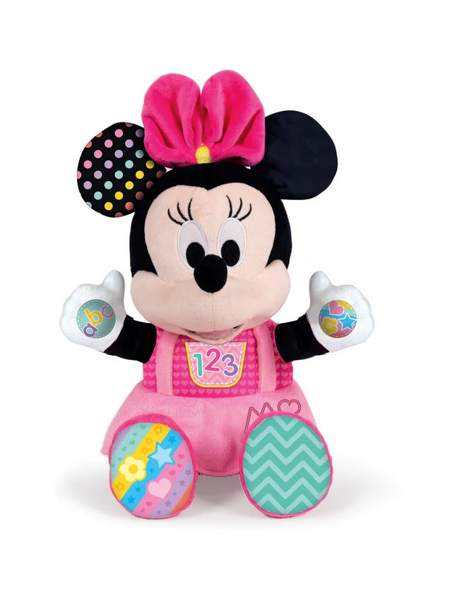 Pelúcia interativa Disney Baby Minnie ensina e abraça o idioma polonês Clementoni 50130