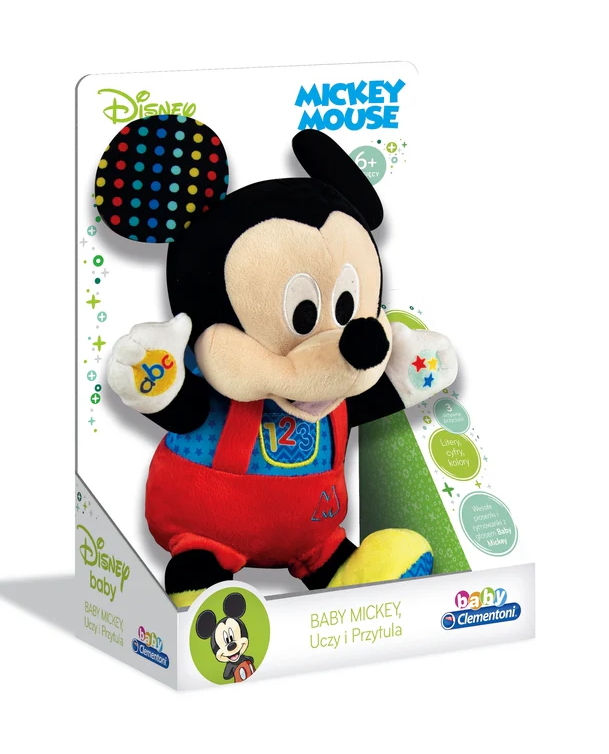 Plush Interactive Disney Baby Mickey Teaches & Hugs Polish Language Clementoni 50131