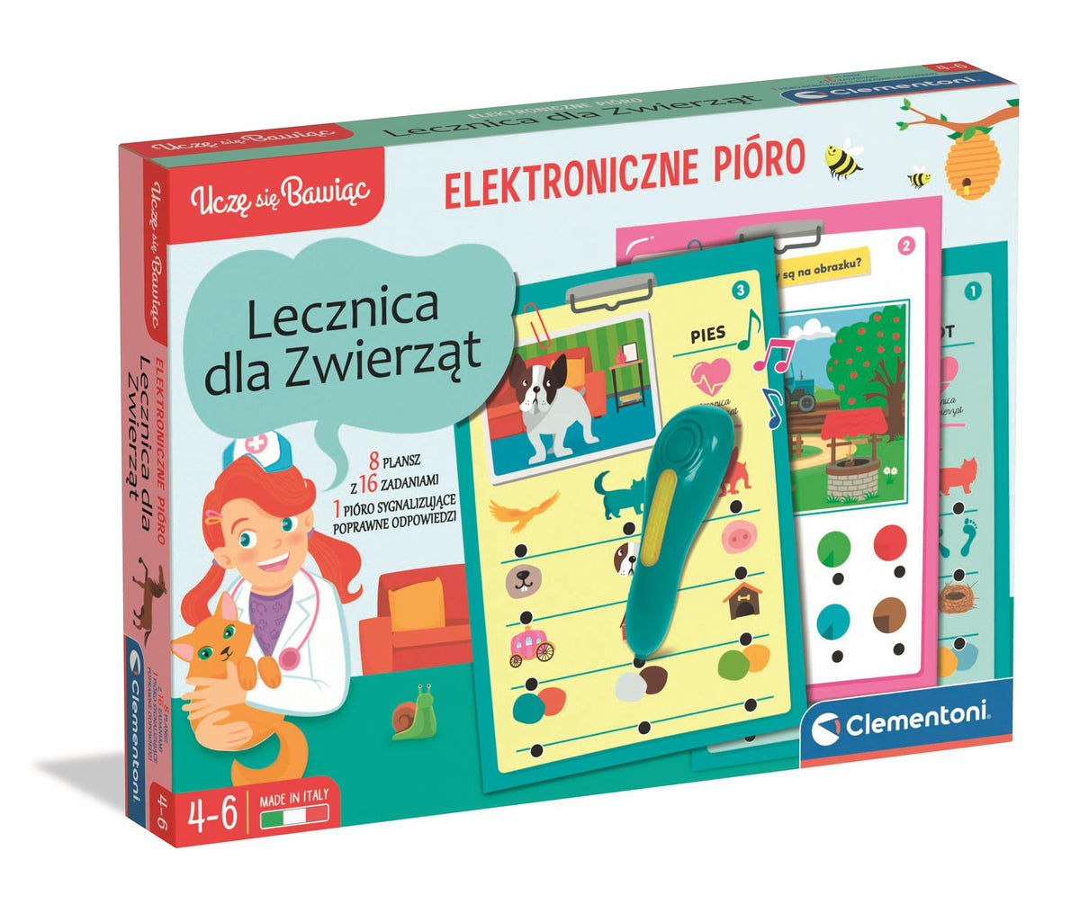 Talking Pen: 500 Questions Animal Clinic Edition Polish Version Clementoni 50389