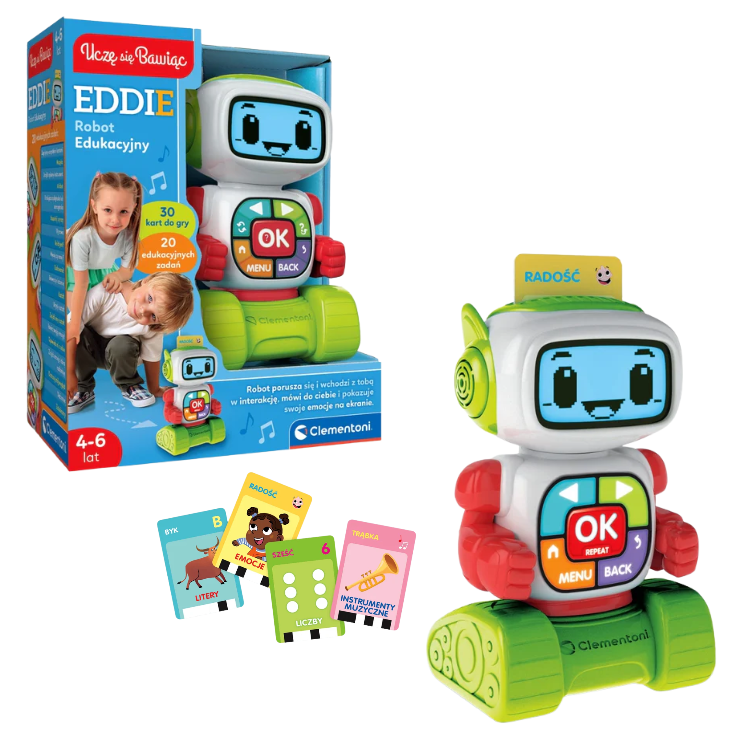 Educational Robot Eddie Polish Language Learning Through Play Clementoni 50411