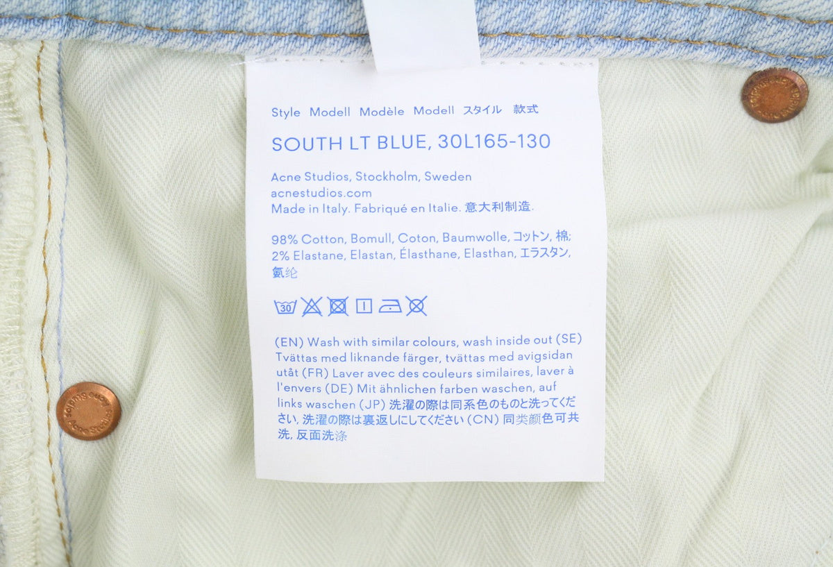 Acne Studios Bla Konst South Lt Blue Dam Jeansblue Faded Slim Fit