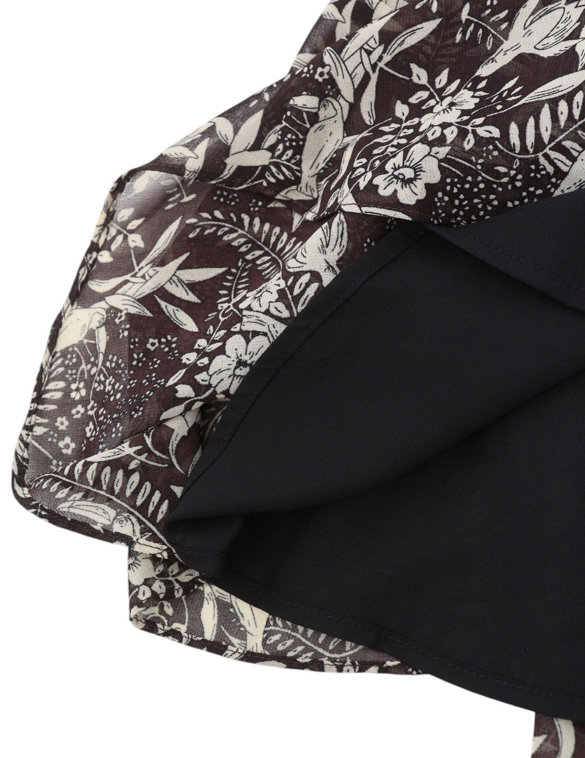 Brown Polyester Skirt