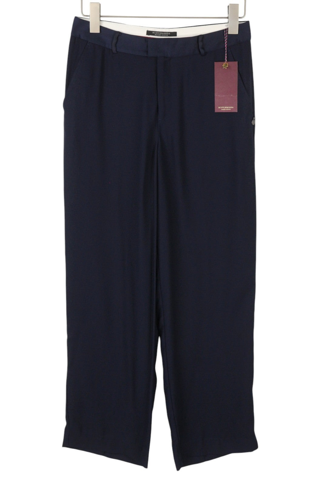 Blue Polyester Trousers