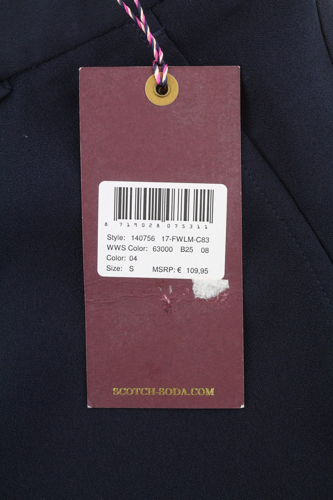 Blue Polyester Trousers