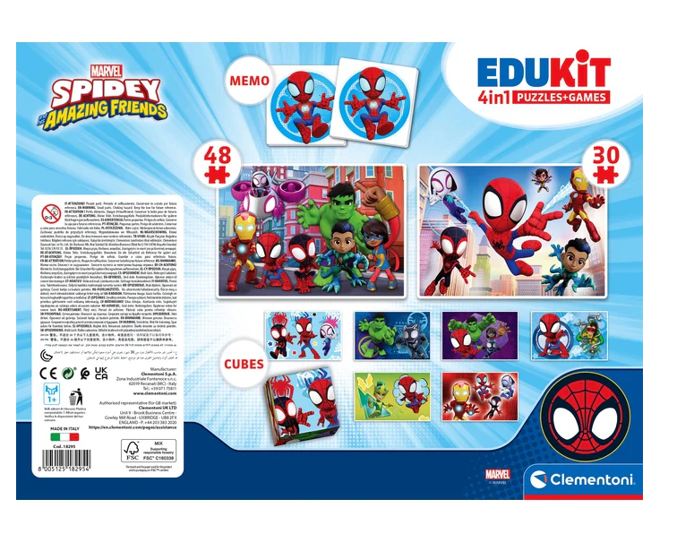 Educational Set Puzzle Memo & Blocks Marvel Spidey Clementoni 18295