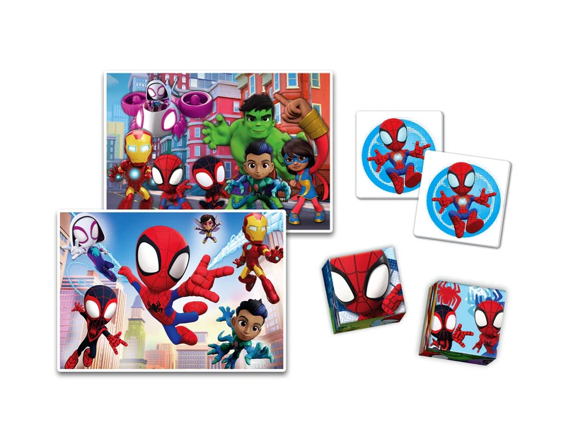 Educational Set Puzzle Memo & Blocks Marvel Spidey Clementoni 18295
