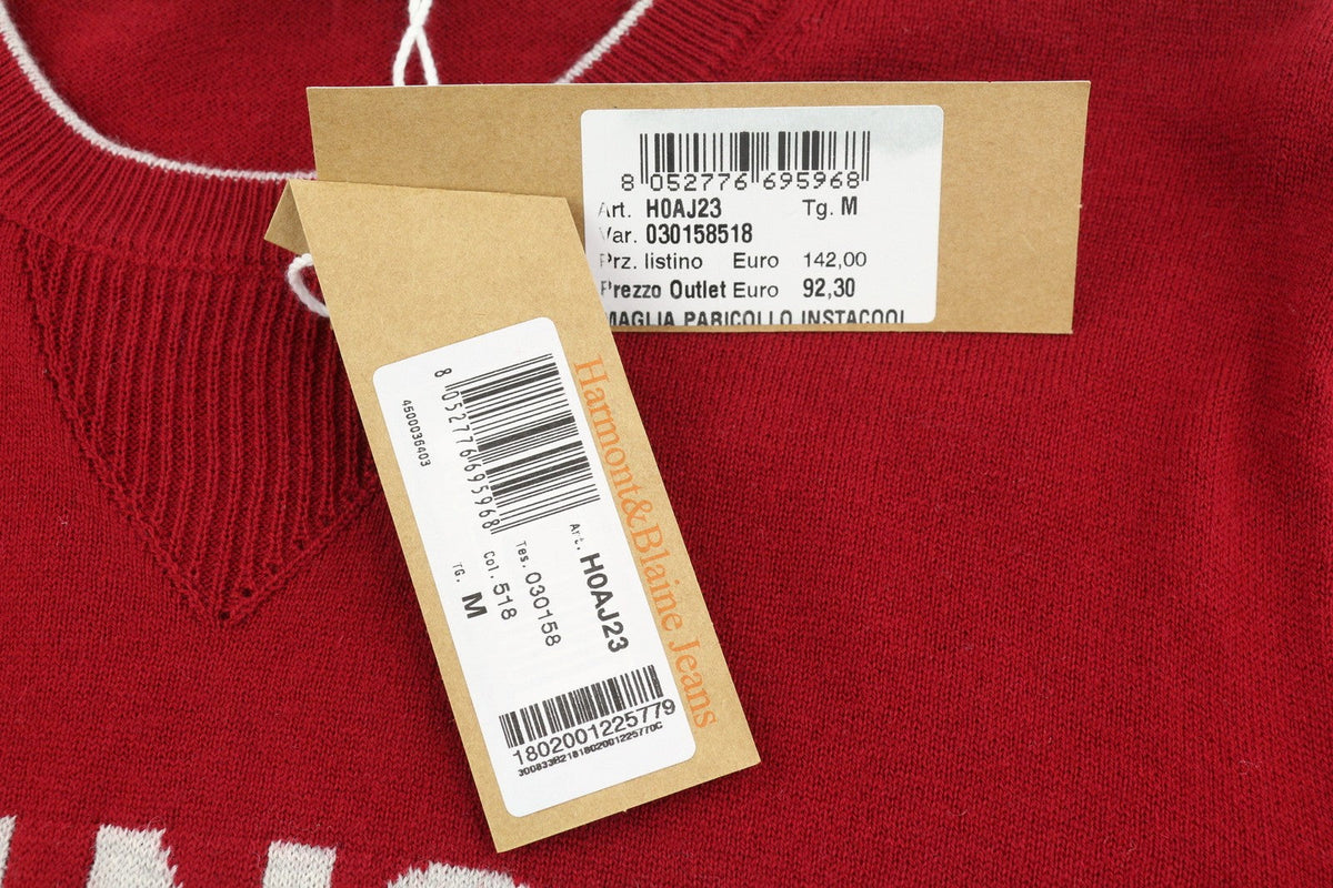 Harmont & Blaine Férfi Jumperred gyapjúkeverék, Kötött Nyomtatás
