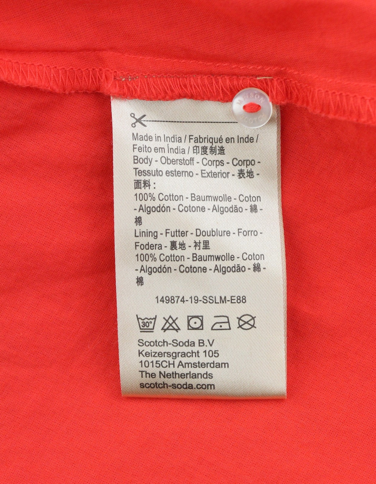 Orange Cotton Dress