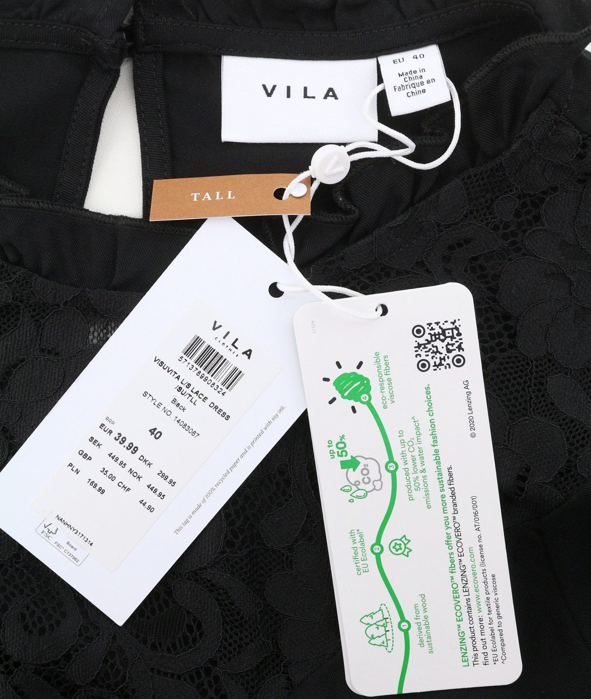 Klänning Suvita L/s Spets