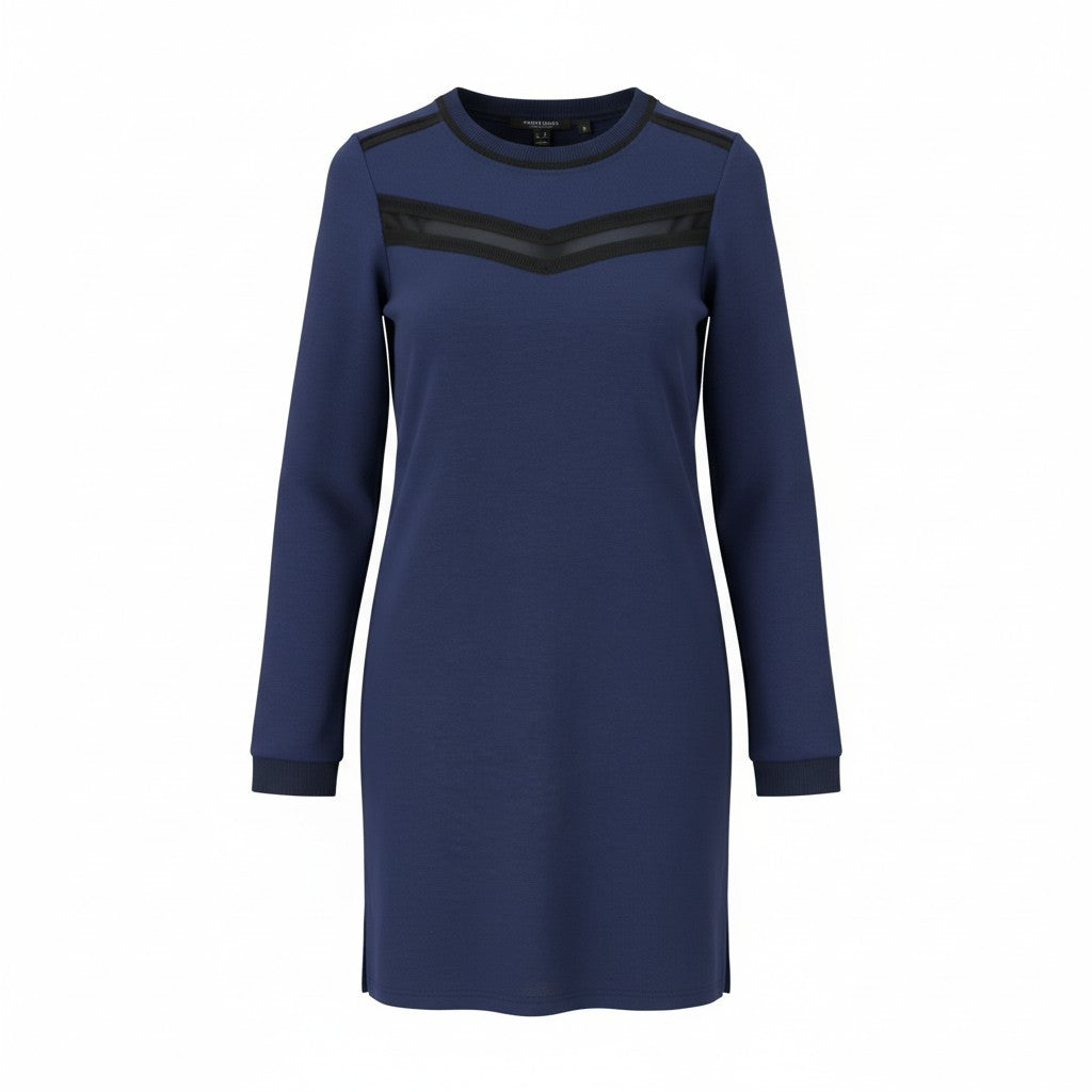 Blue Polyester Dress