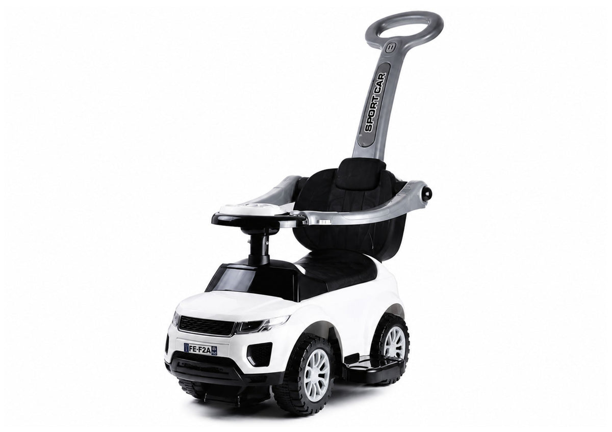 614w Toddlers Ride On Push Along With Parent Handle - White