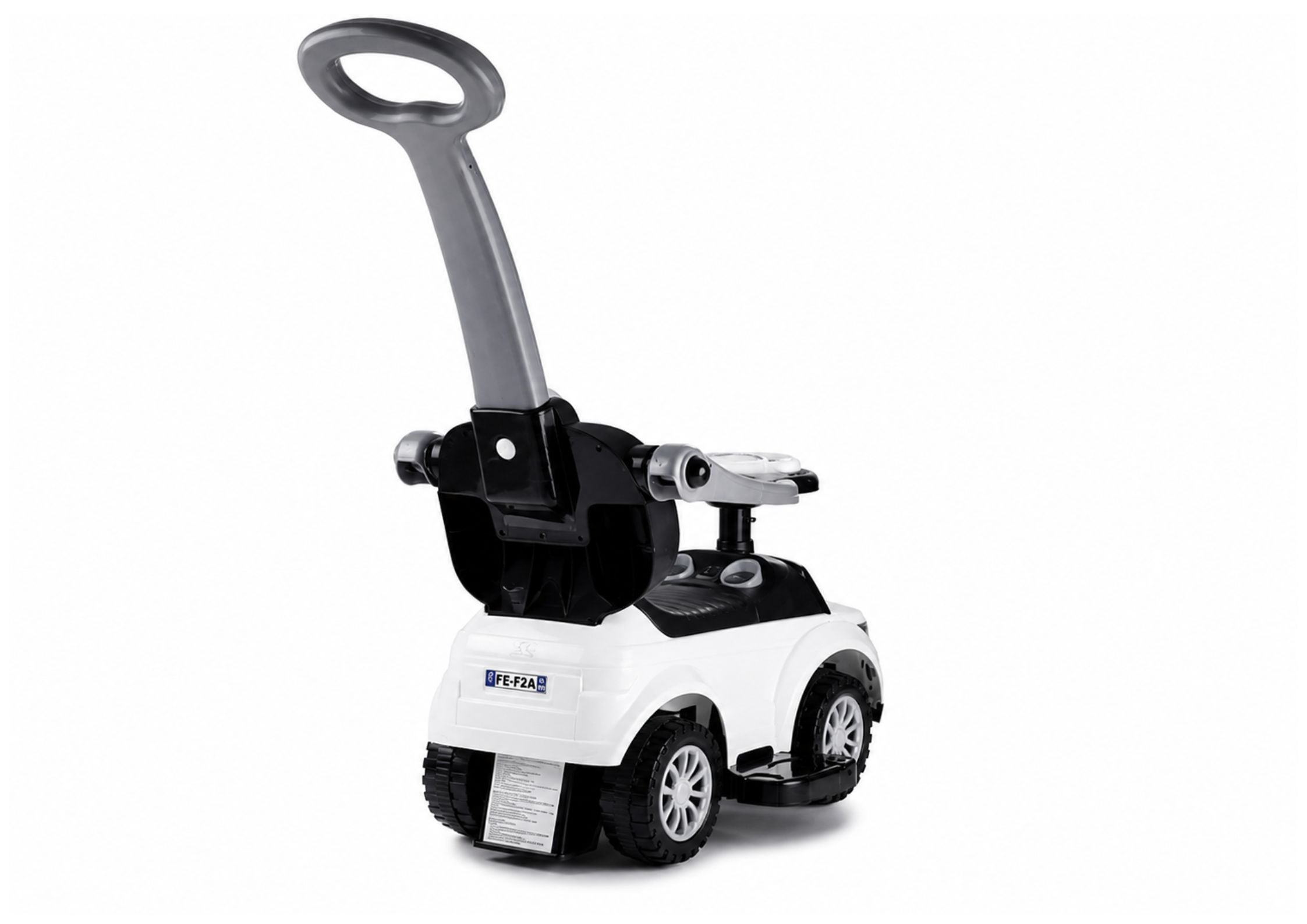 614w Toddlers Ride On Push Along With Parent Handle - White