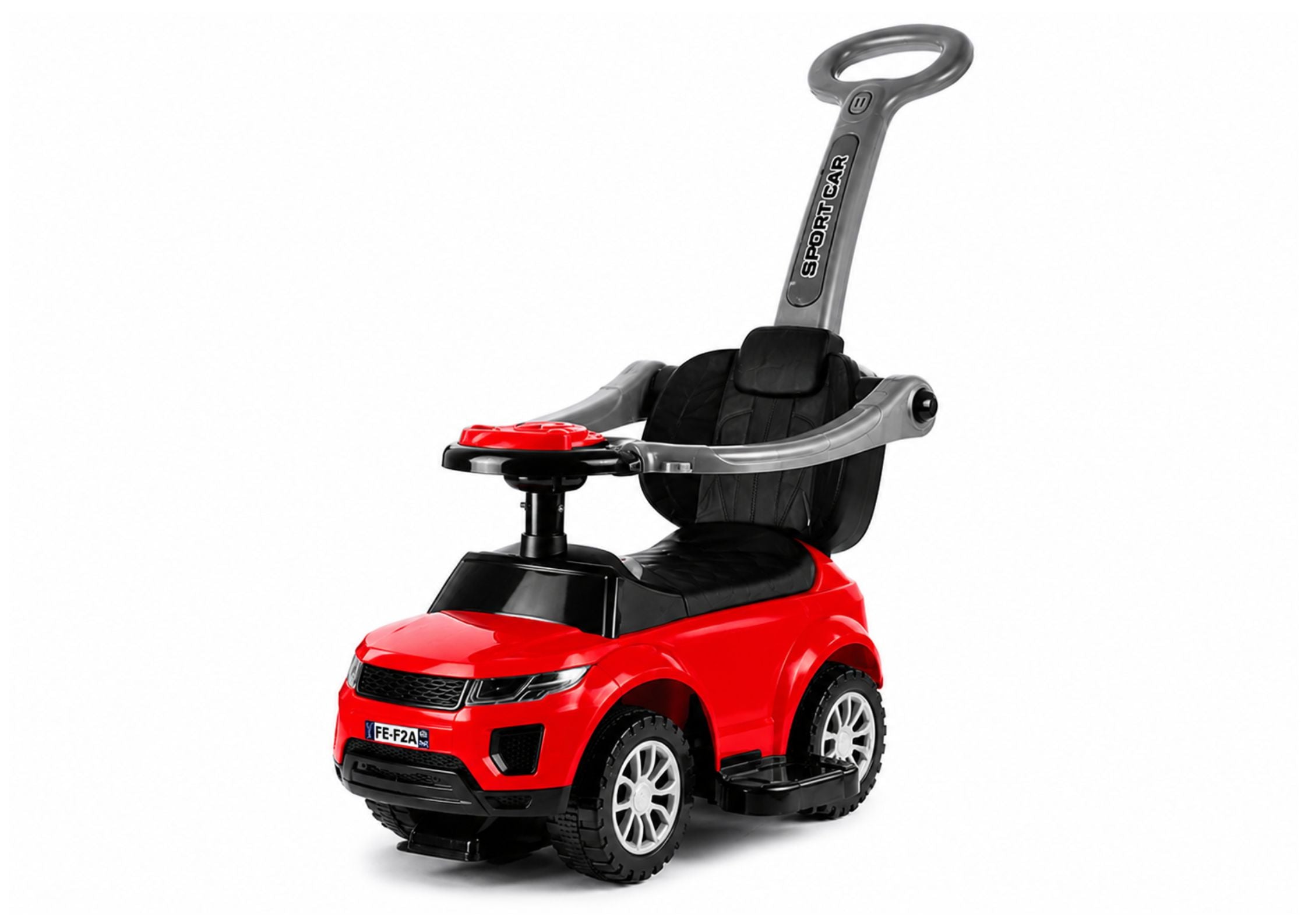 614w Toddlers Ride On Push Along With Parent Handle - Red