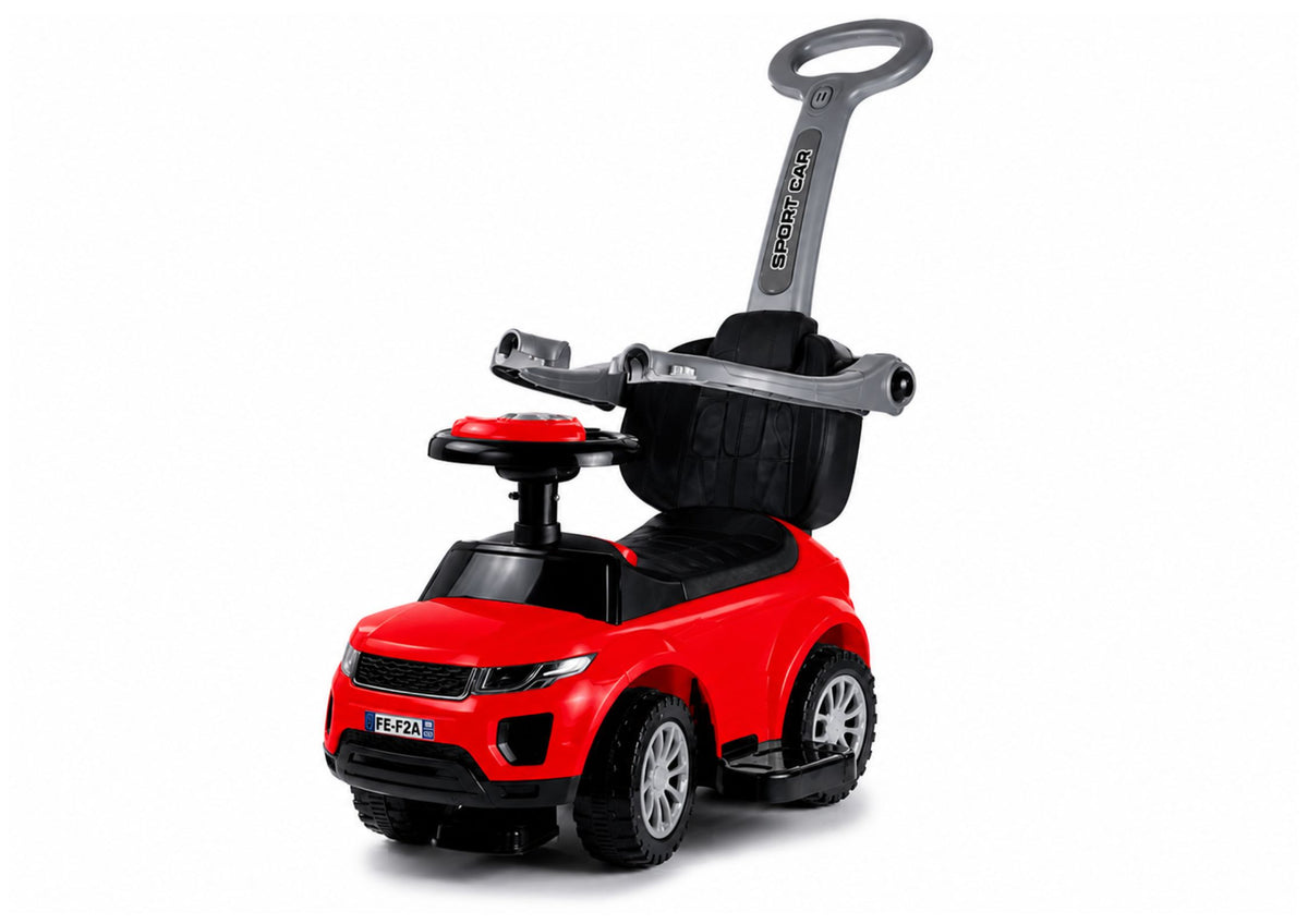 614w Toddlers Ride On Push Along With Parent Handle - Red