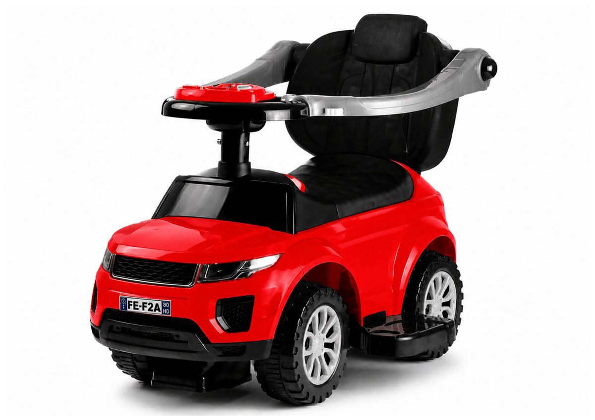 614w Toddlers Ride On Push Along With Parent Handle - Red