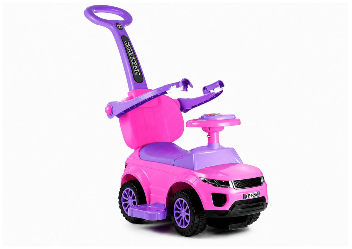 614w Toddlers Ride On Push Along With Parent Handle - Pink