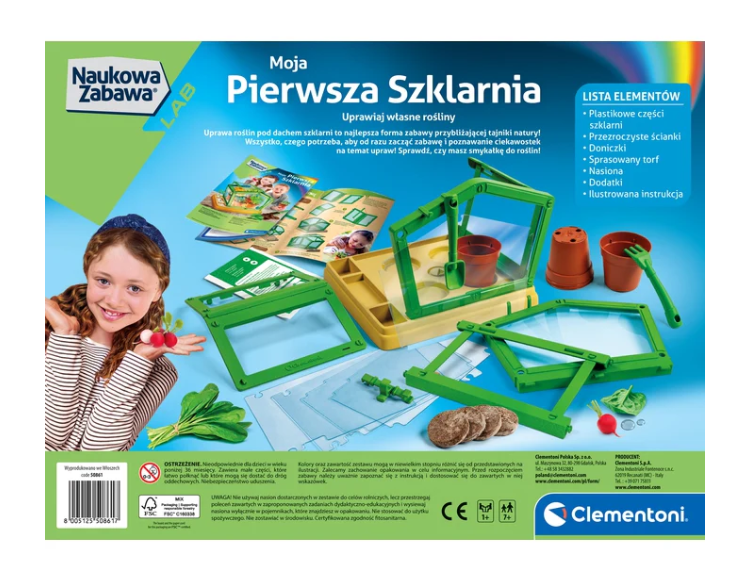 Science & Play Ma première serre Laboratoire Botanique et plantes Langue polonaise Clementoni 50861
