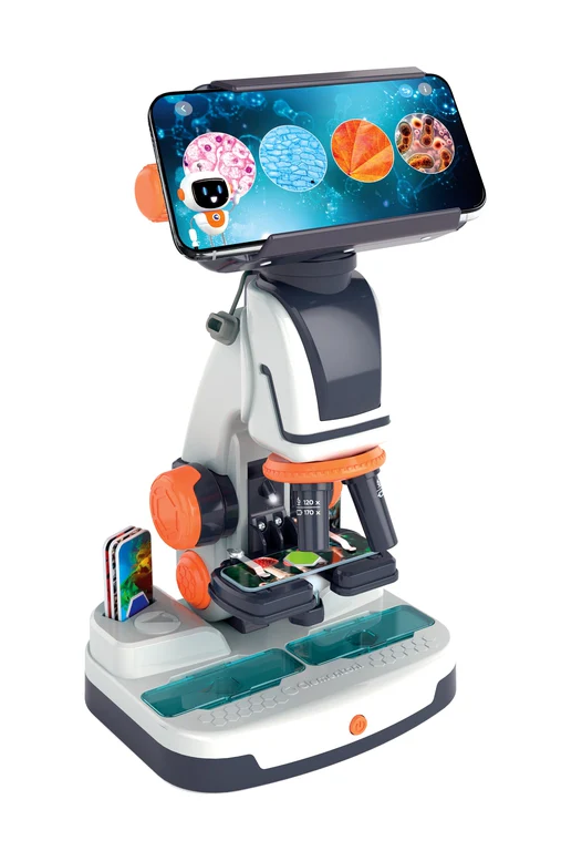Microscopio digital interactivo Scientific Fun con cámara Ai y Wi-Fi Clementoni 50406