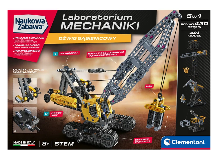 Gru cingolata da laboratorio di meccanica scientifica Fun Clementoni 50402