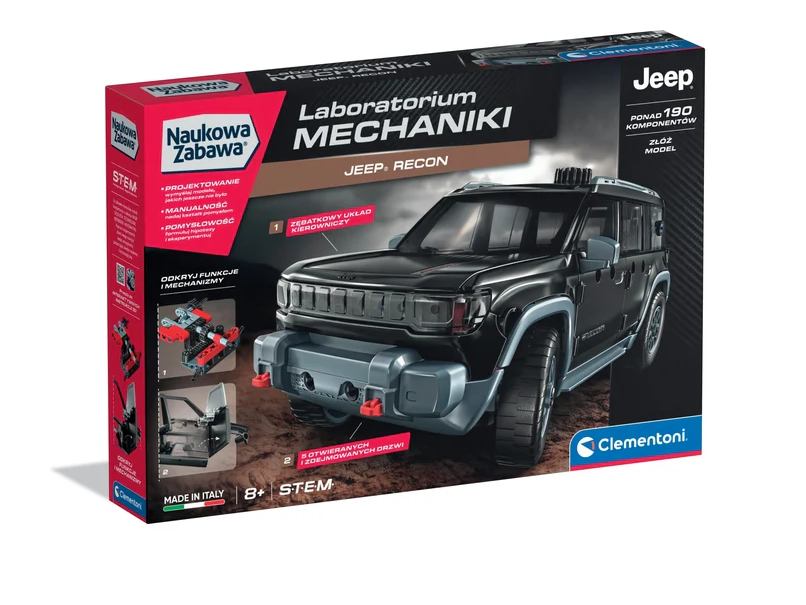 Science & Play Mechanics Laboratory Jeep Recon Polish Version Clementoni 50401