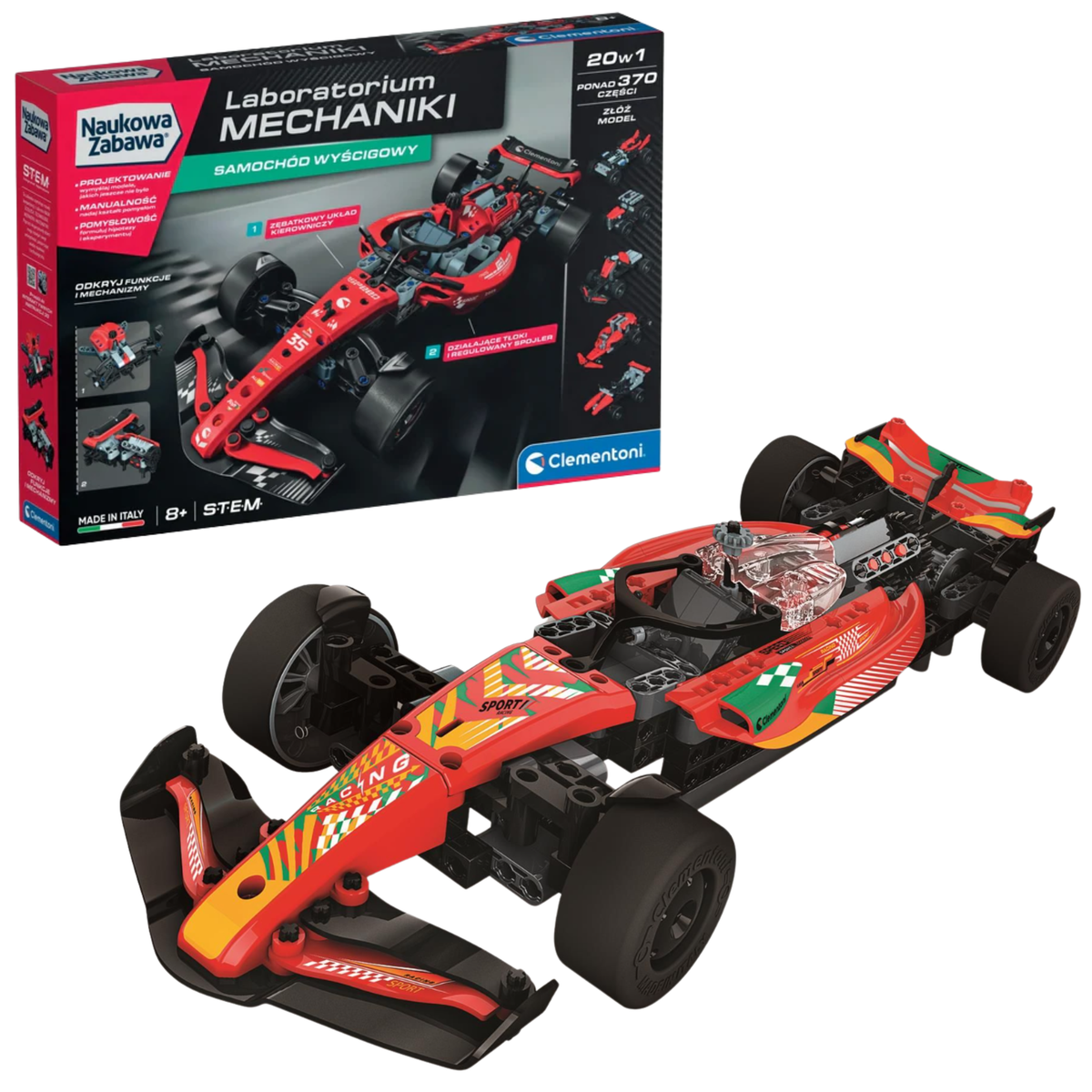 Science & Play – Mechanics Laboratory Racing Car Polish Version Clementoni 50403