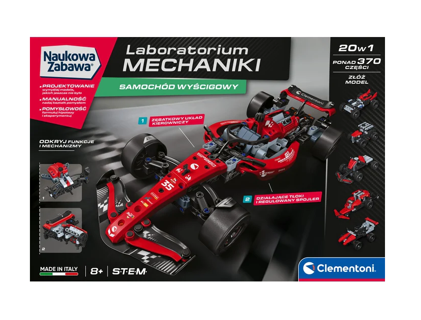 Science & Play – Mechanics Laboratory Racing Car Polish Version Clementoni 50403