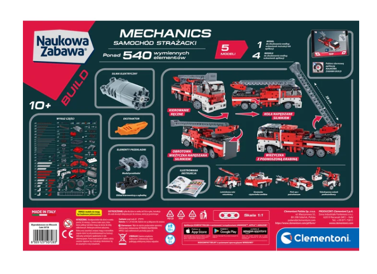 Scientific Fun Mechanics Laboratory: Fire Truck Polish Language Clementoni 50728