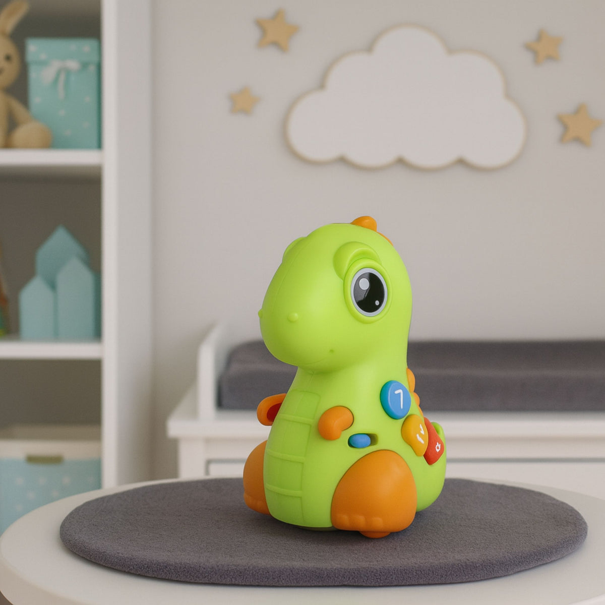 Interactive Toy For Toddlers Dinosaur On Wheels Lights And Sounds