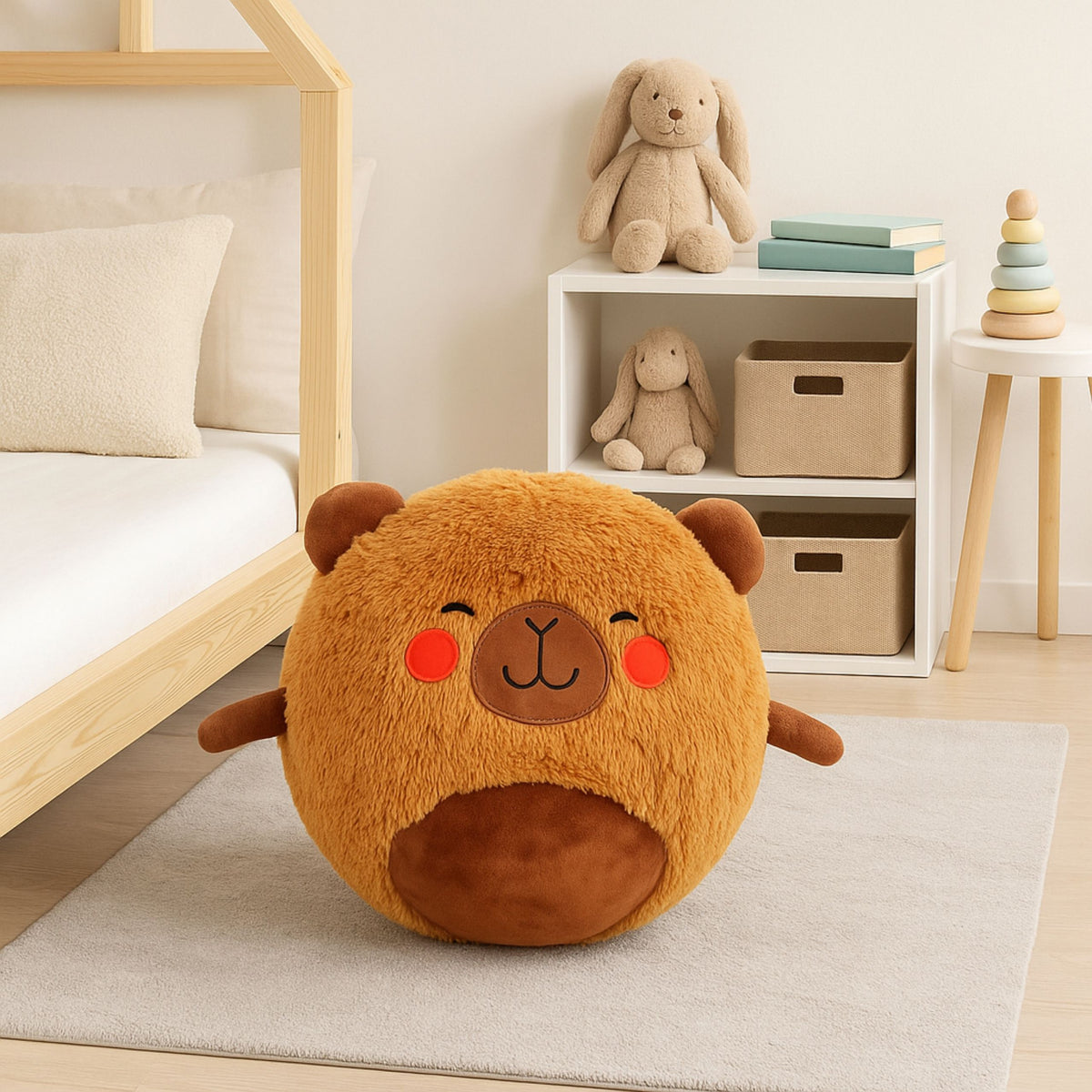 Jumping Ball Growing Plush Capybara Brown Pump 50 Cm
