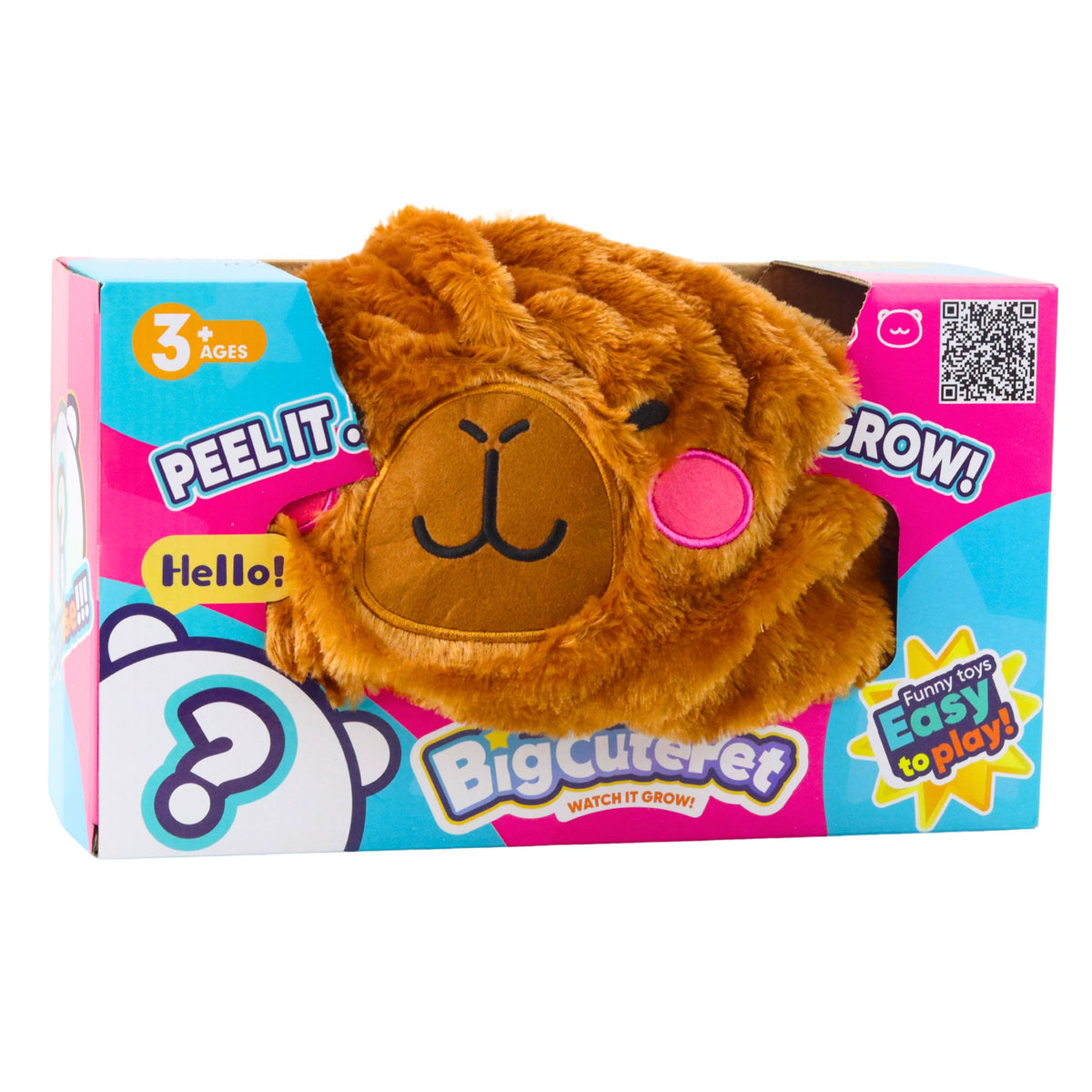 Jumping Ball Growing Plush Capybara Brown Pump 50 Cm
