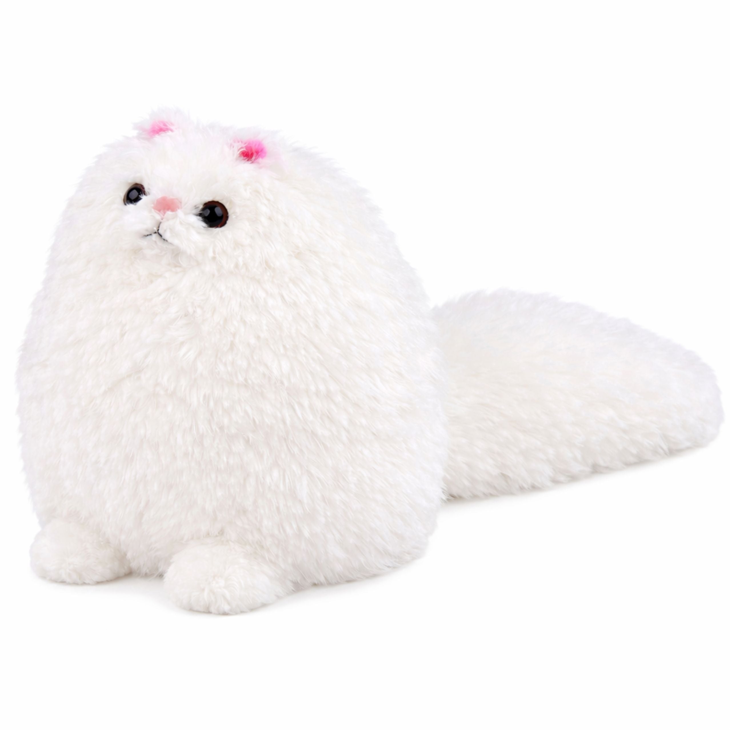 Plush Toy Cuddly Big Cat With Long Tail Fluffy 30 X 30 Cm