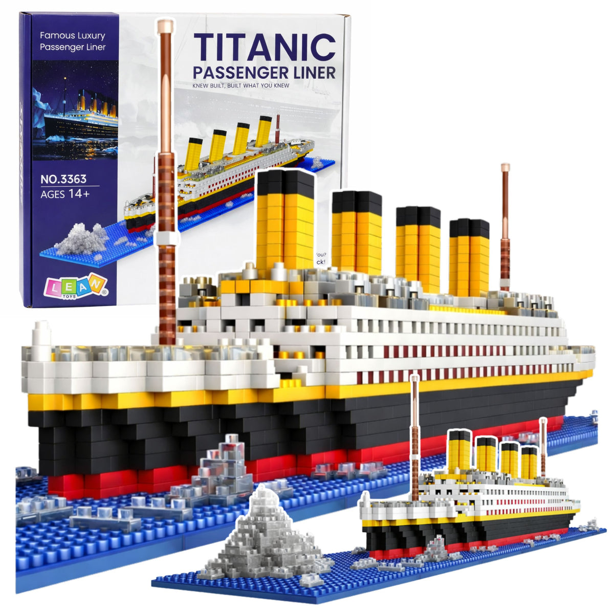 Blocs de construction de navire Titanic, modèle de navire 3d, 1878 pièces.