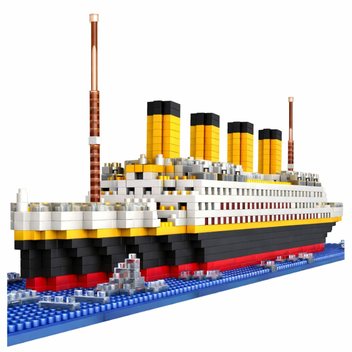 Blocs de construction de navire Titanic, modèle de navire 3d, 1878 pièces.