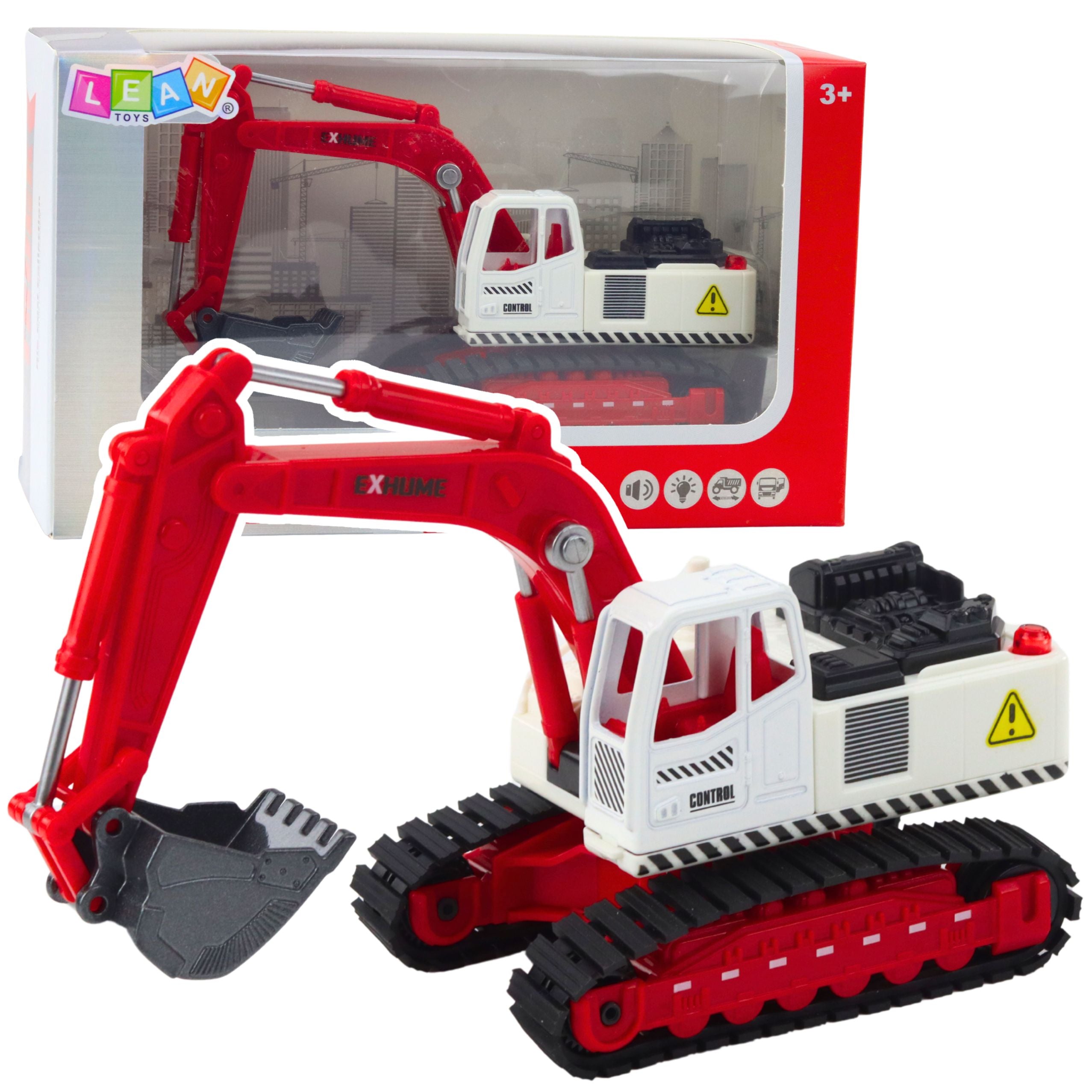 Metal Crawler Excavator With Movable Swivel Bucket Cabin Lights Sounds