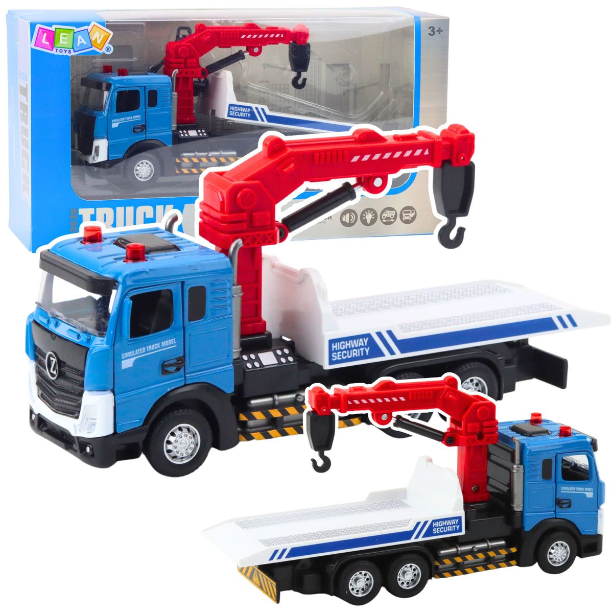 Tow Truck With Tow Truck Metal Cabin Lights Sounds