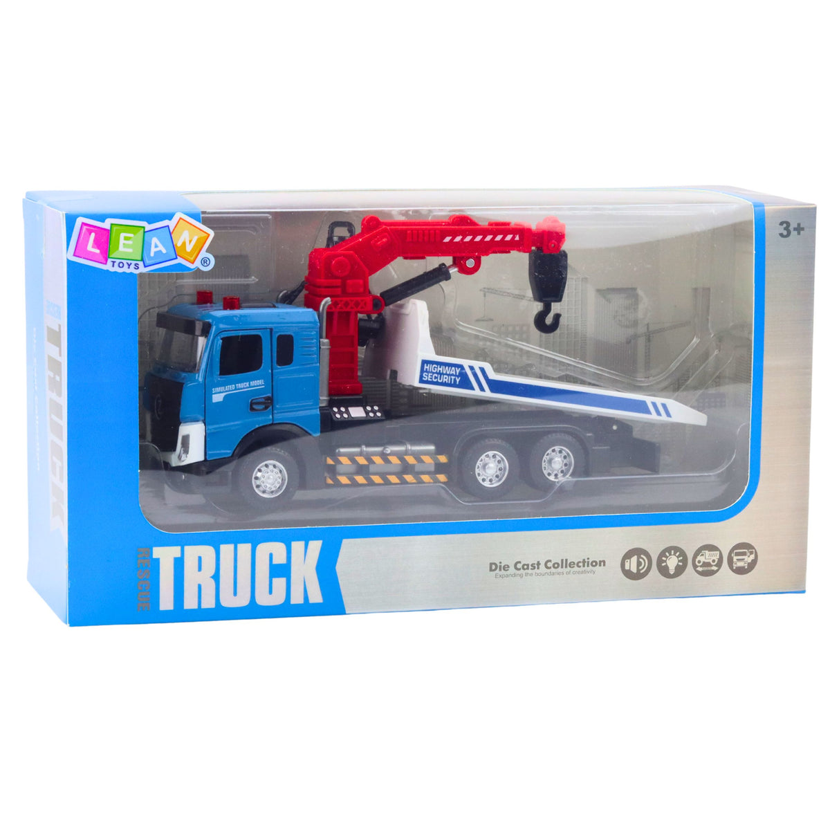 Tow Truck With Tow Truck Metal Cabin Lights Sounds