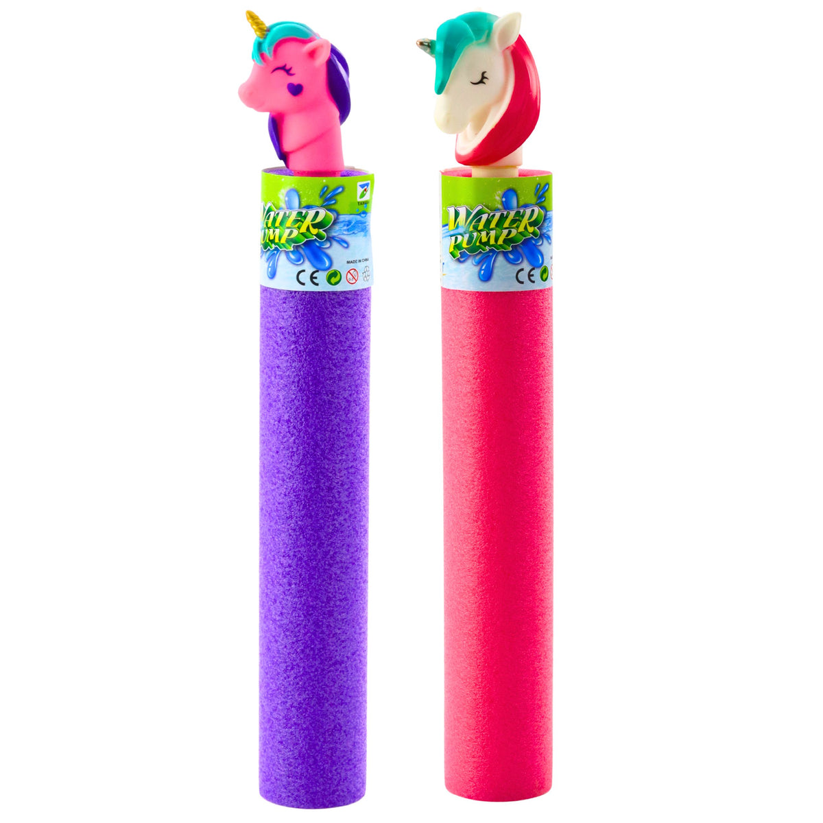 Foam Weapon Pump Water Stick Unicorn Pink Purple 35 Cm