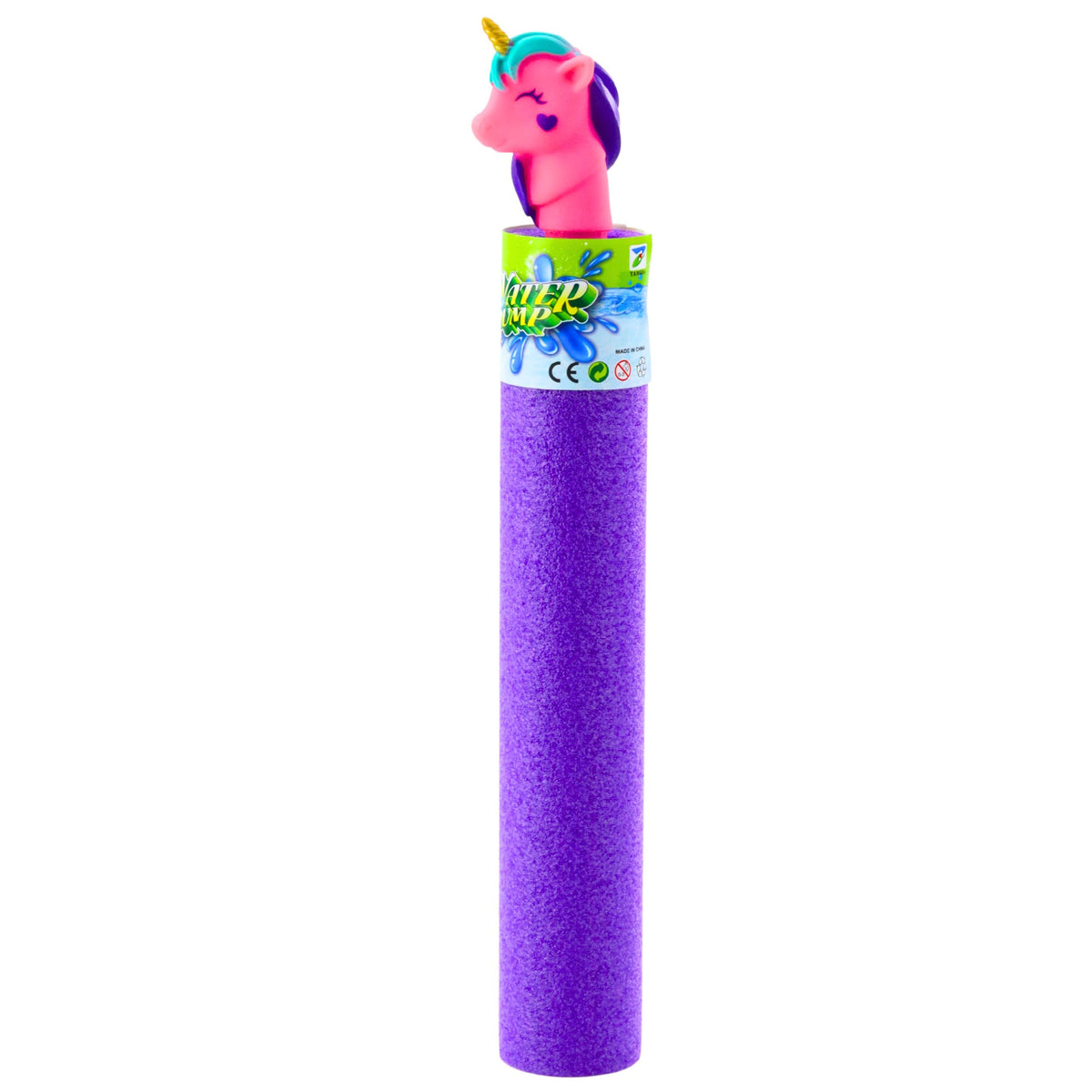 Foam Weapon Pump Water Stick Unicorn Pink Purple 35 Cm
