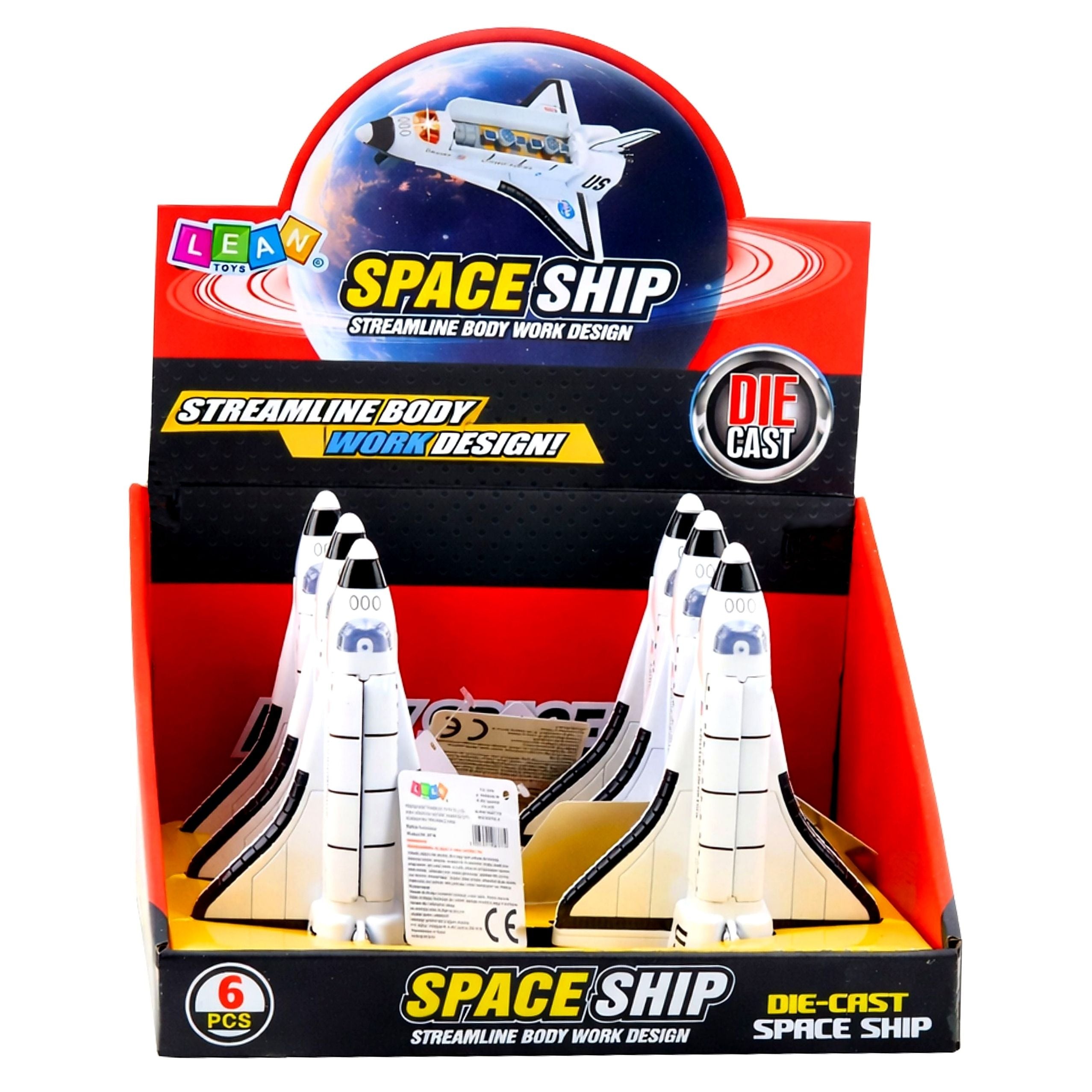 Spaceship Metal Pull-back Opening White
