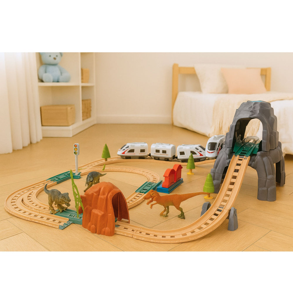 Dinosaur Park Electric Train Set With Lights And Sounds 76 Cm