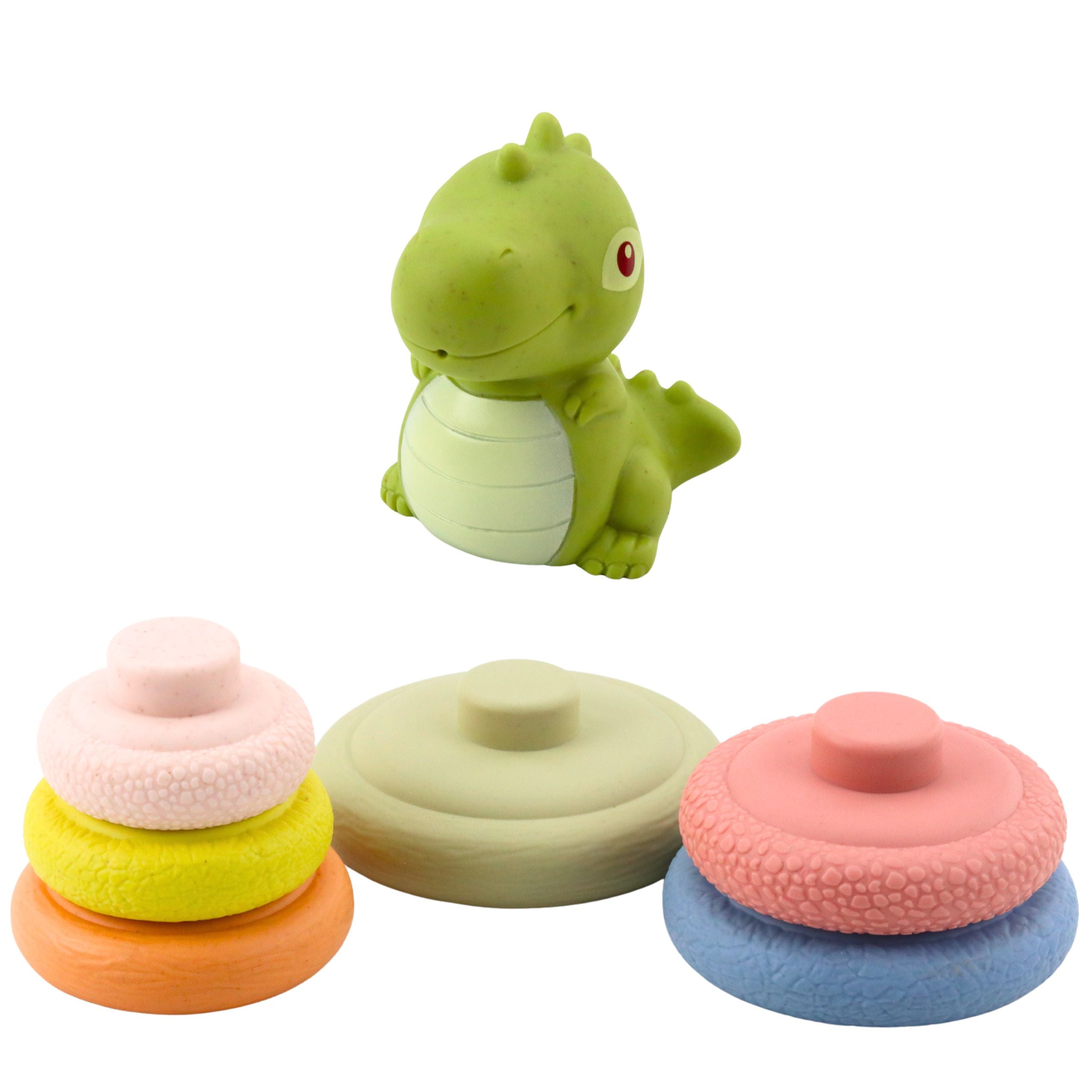Soft Sensory Pyramid Dinosaur Rubber Eco Colorful