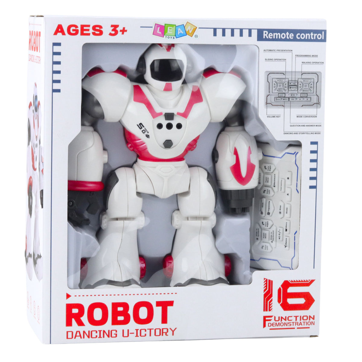 Interaktivní dálkově ovládaný RC robot 16 funkcí Světla Zní růžově