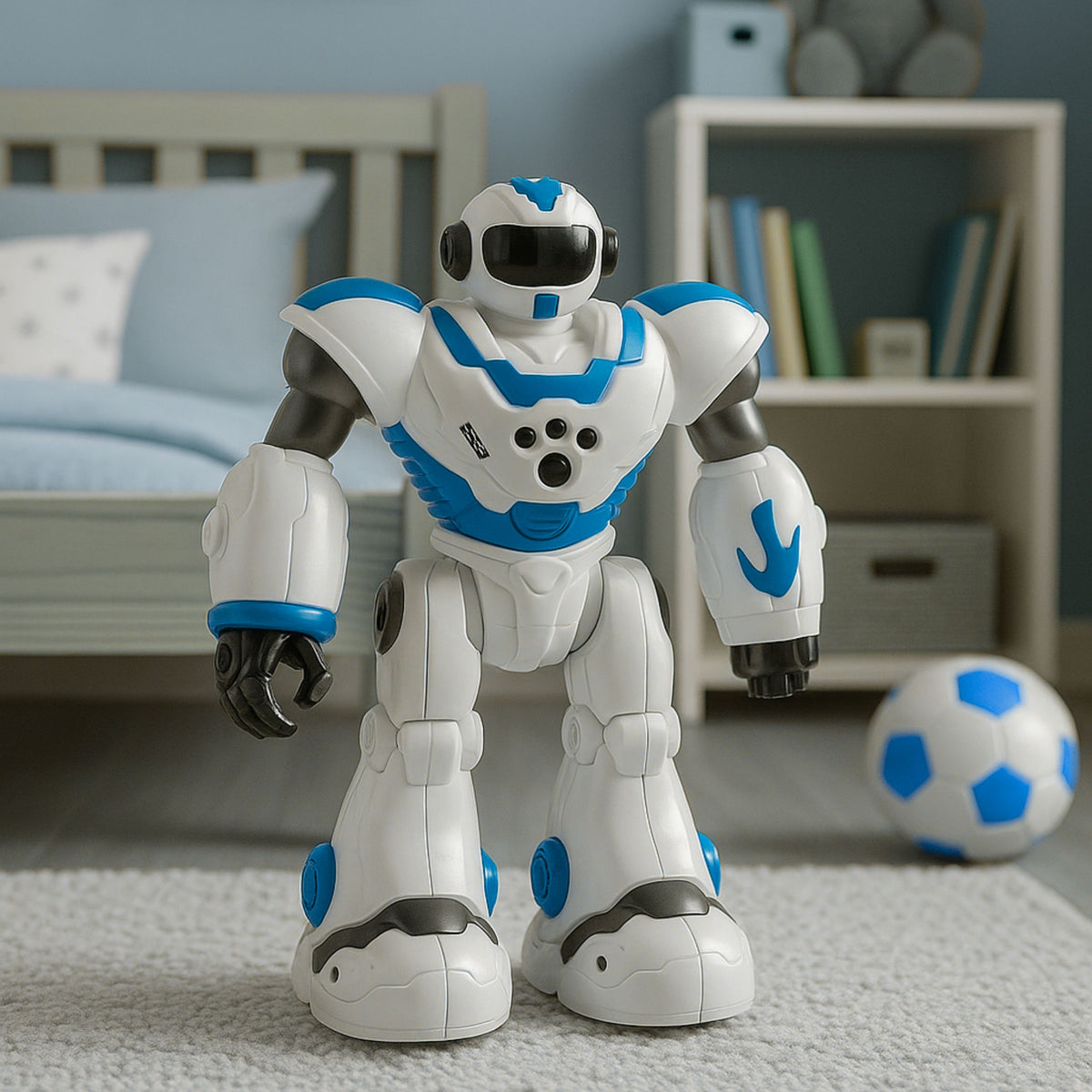 Interactive Remote Controlled Robot Rc 16 Functions Lights Sounds Blue